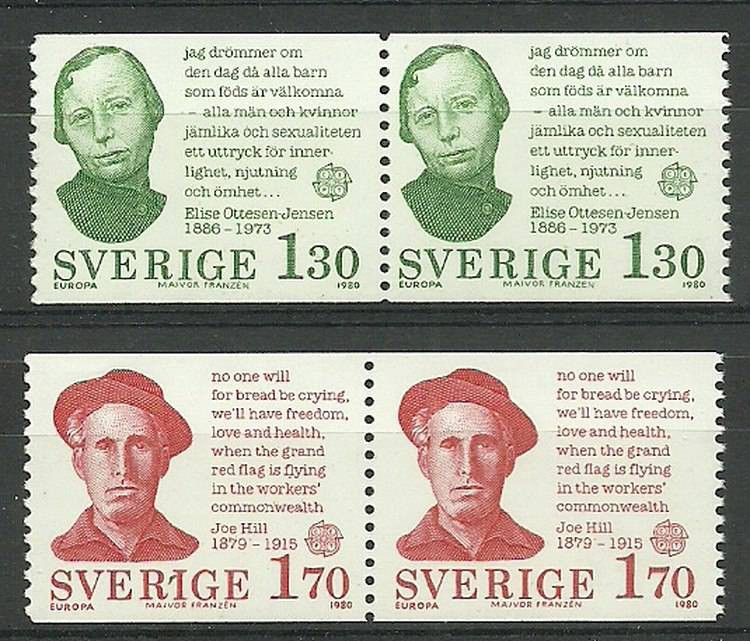 Znaczek Szwecja 1980 Mi 1106-1107 Czyste **