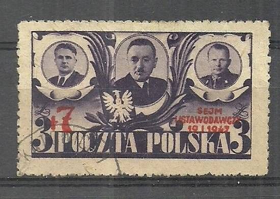 Znaczek Polska 1947 Mi 439 Fi 416 Stemplowane