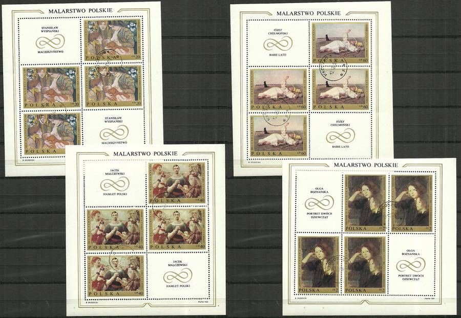 Polska 1969 Mi ark 1941-1948 Fi bl 57-64 Stemplowane