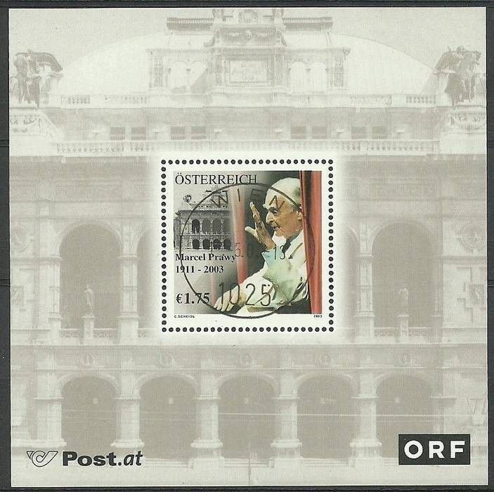 Znaczek Austria 2003 Mi bl 19 Stemplowane