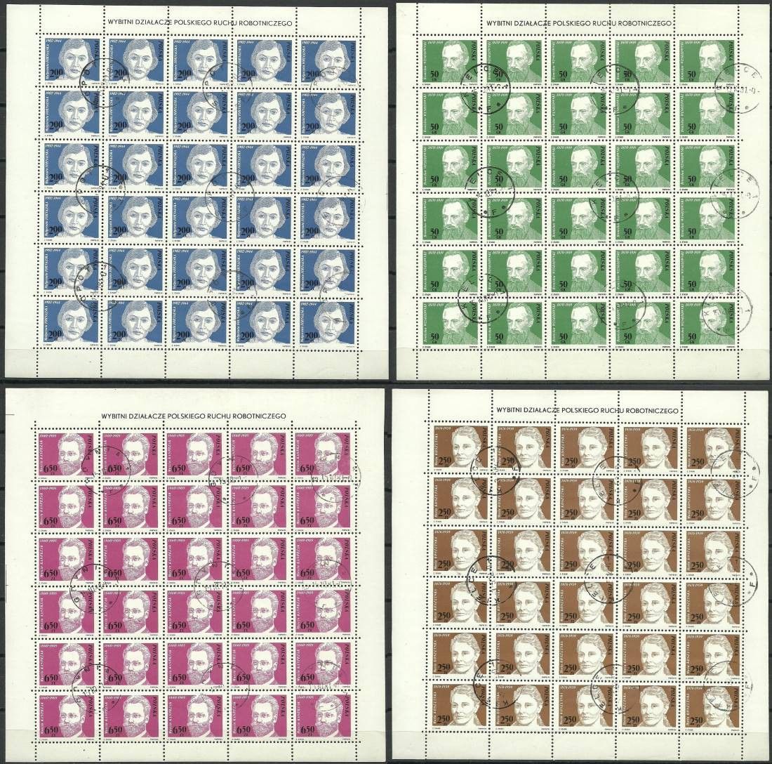 Znaczek Polska 1981 Mi ark 2772-2775 Fi ark 2624-2627 Stemplowane