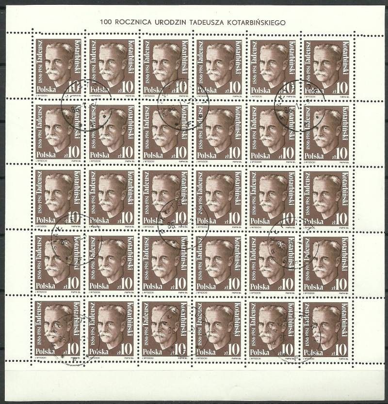 Znaczek Polska 1986 Mi ark 3059 Fi ark 2911 Stemplowane