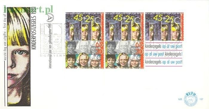 Znaczek Holandia 1981 Mi bl 23 FDC
