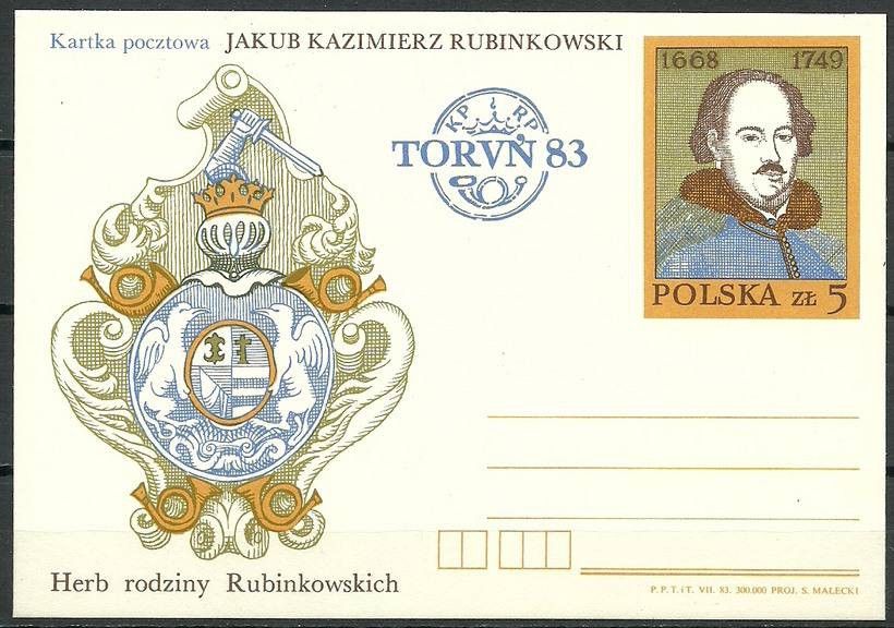 Znaczek Polska 1983 Fi Cp 843 Całostka pocztowa