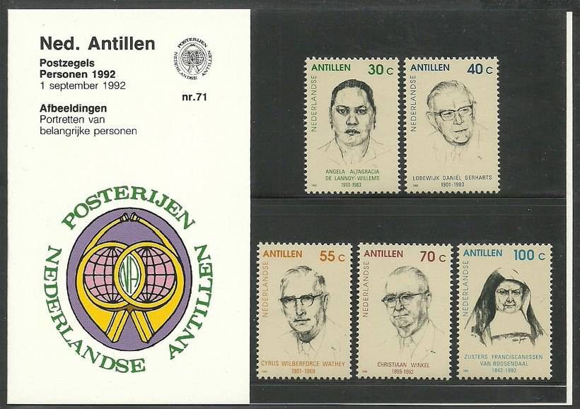 Znaczek Antyle Holenderskie 1992 Mi 754-758 Czyste **