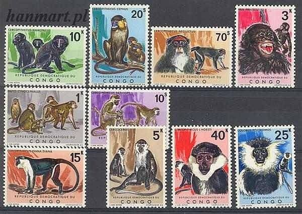 Znaczek Kongo Kinszasa / Zair 1971 Mi 432-441 Czyste **