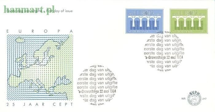 Znaczek Holandia 1984 Mi 1251-1252 FDC