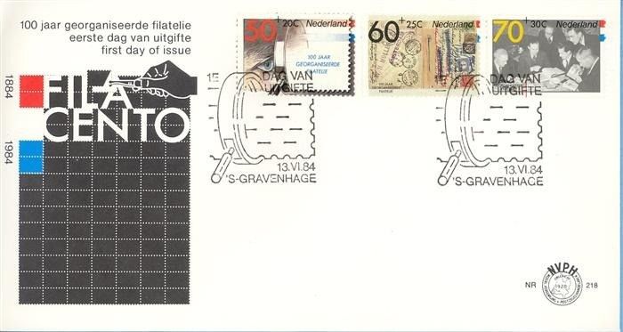 Znaczek Holandia 1984 Mi 1253-1255 FDC