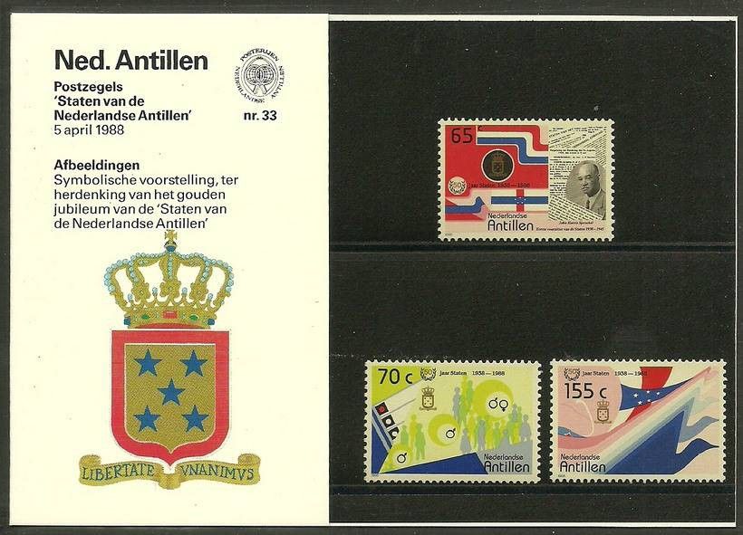 Znaczek Antyle Holenderskie 1988 Mi 632-634 Czyste **