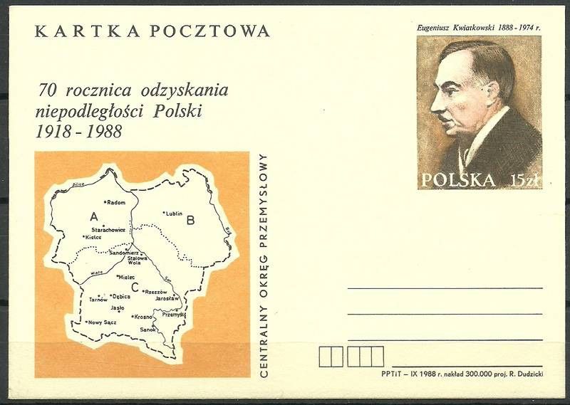 Znaczek Polska 1988 Mi 984 Całostka pocztowa