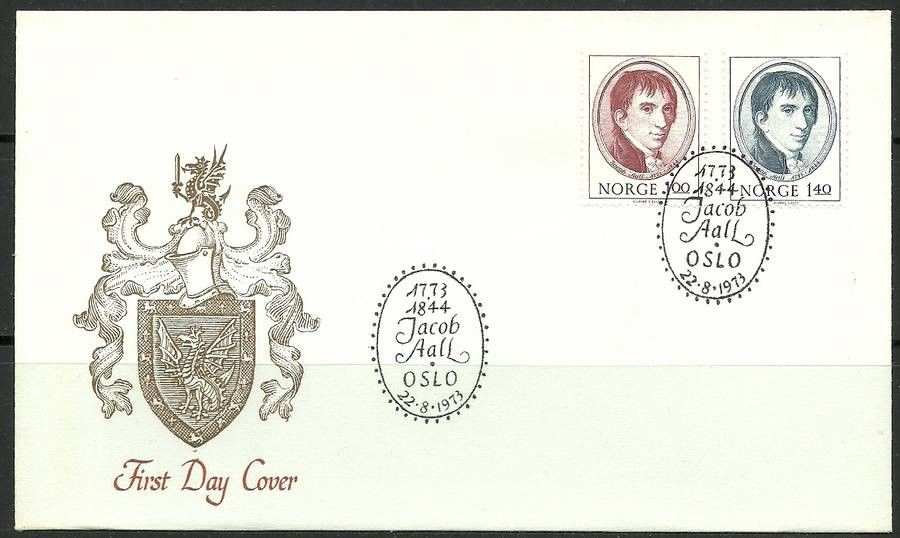 Znaczek Norwegia 1973 Mi 666-667 FDC