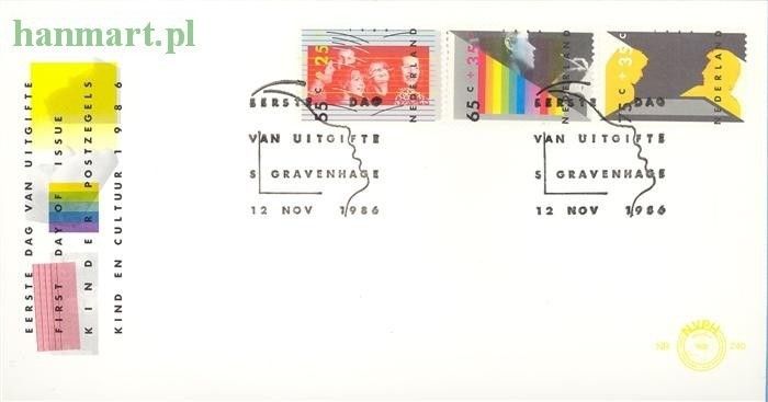 Znaczek Holandia 1986 Mi 1307-1309 FDC