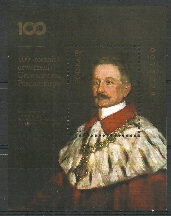 Znaczek Polska 2019 Mi bl 284 Fi bl 215 Czyste **