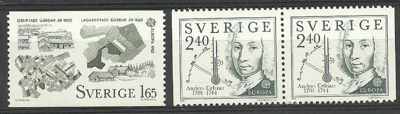 Znaczek Szwecja 1982 Mi 1187-1188 Czyste **