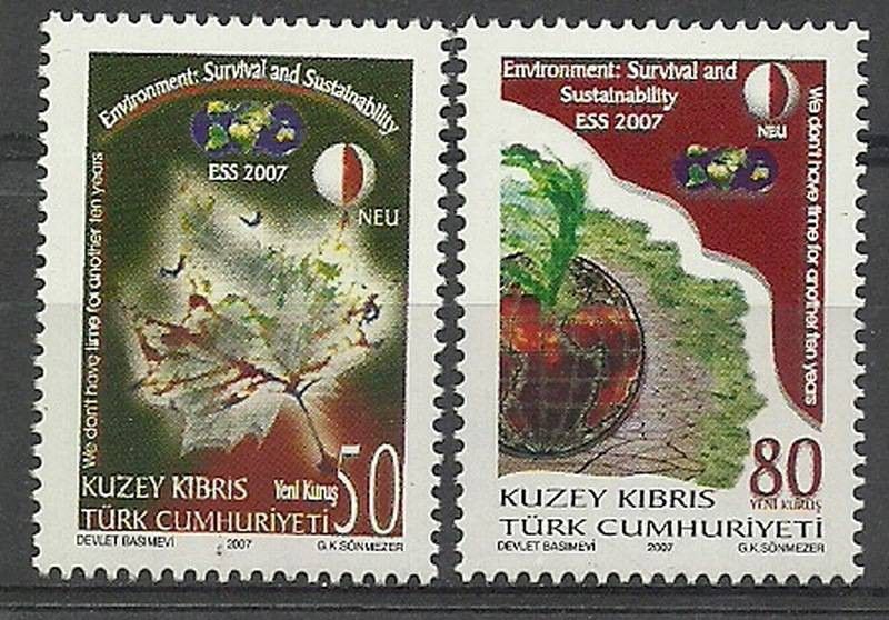 Znaczek Cypr Północny 2007 Mi 653-654 Czyste **