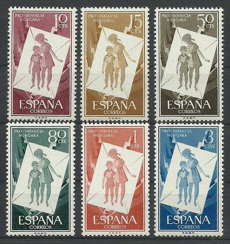 Znaczek Hiszpania 1956 Mi 1097-1102 Czyste **