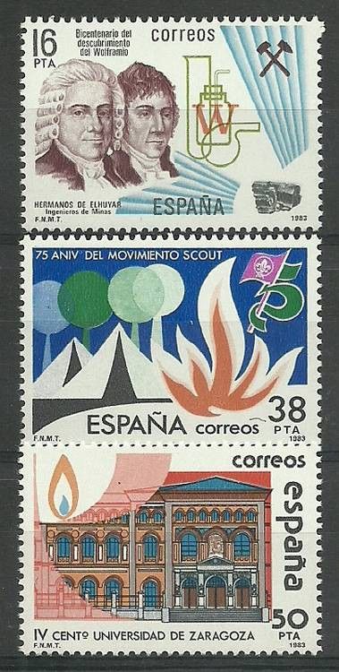 Znaczek Hiszpania 1983 Mi 2598-2600 Czyste **