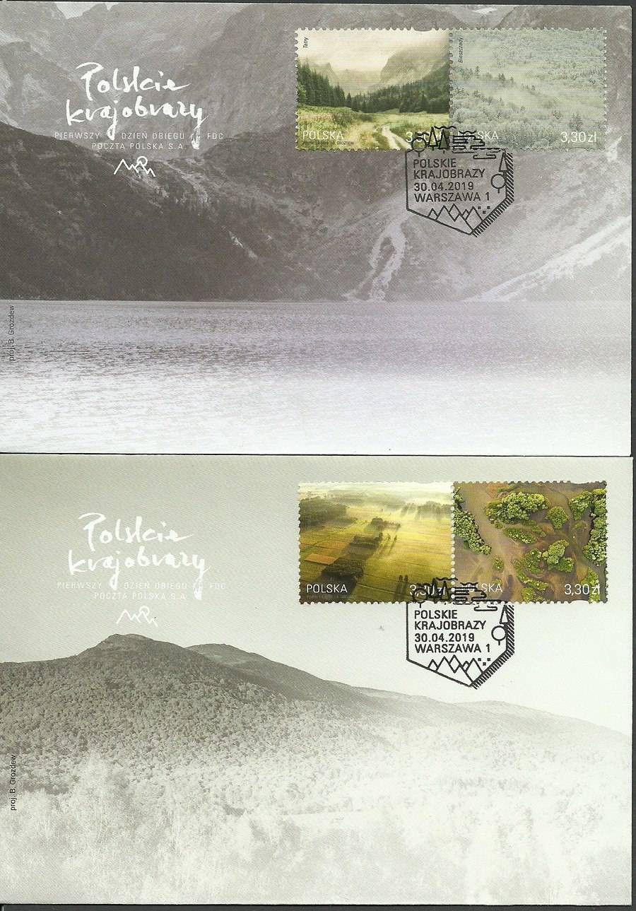 Znaczek Polska 2019 Mi 5107-5110 Fi 4957-4960 FDC