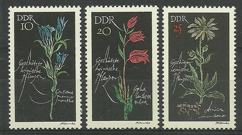 Znaczek NRD / DDR 1966 Mi 1242-1244 Czyste **