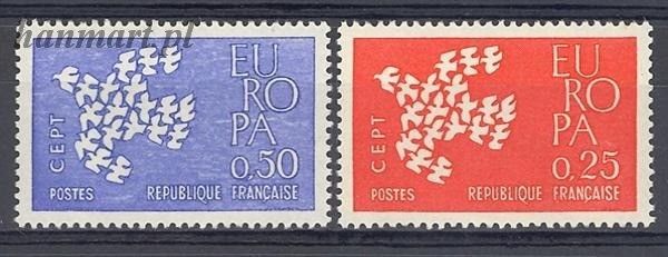Znaczek Francja 1961 Mi 1363-1364 Czyste **