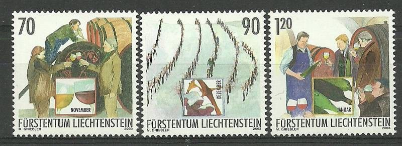 Znaczek Liechtenstein 2003 Mi 1333-1335 Czyste **