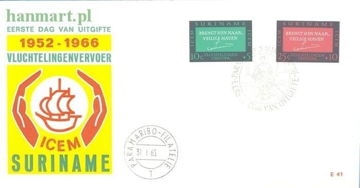 Znaczek Surinam 1966 FDC