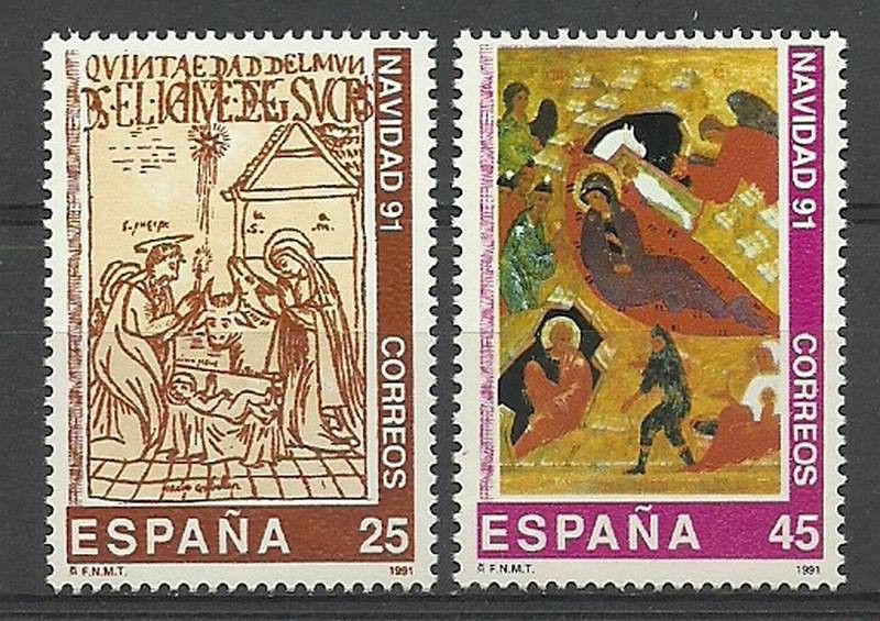 Znaczek Hiszpania 1991 Mi 3016-3017 Czyste **