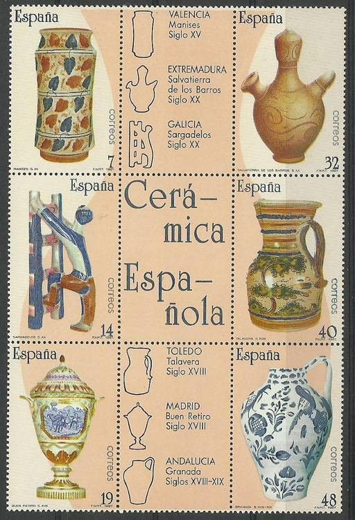 Znaczek Hiszpania 1987 Mi 2771-2776 Czyste **