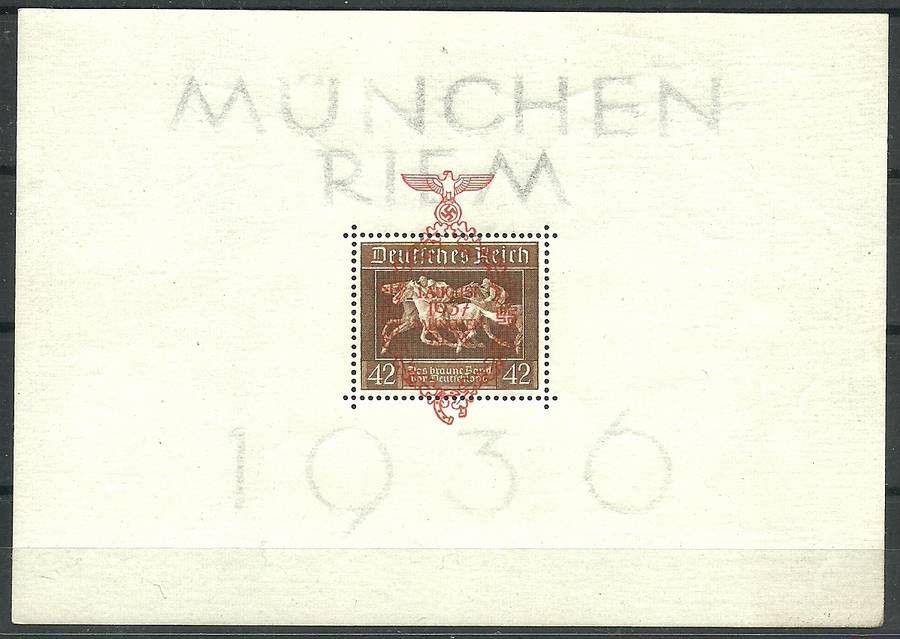 Znaczek Deutsches Reich / III Rzesza 1937 Mi bl 10 Czyste **