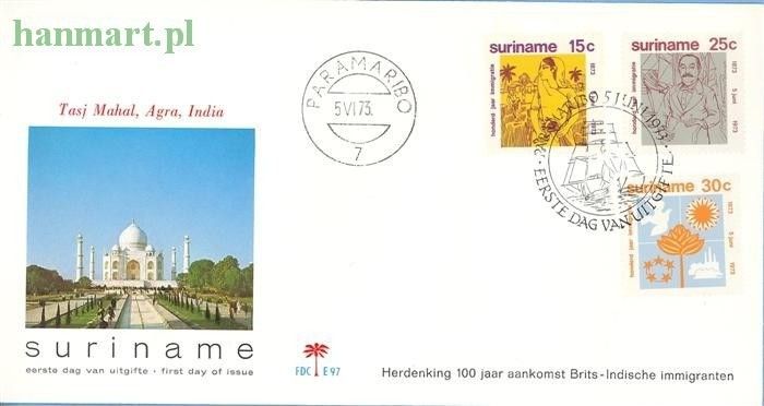 Znaczek Surinam 1973 Mi 651-653 FDC