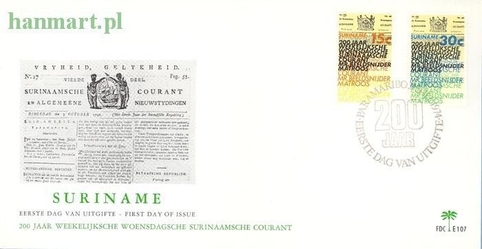 Znaczek Surinam 1974 Mi 675-676 FDC