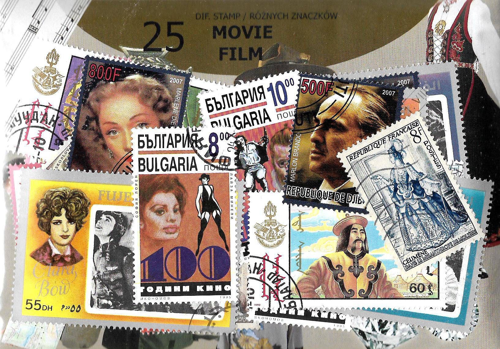 Znaczek Pakiet filatelistyczny FILM 25 znaczkow