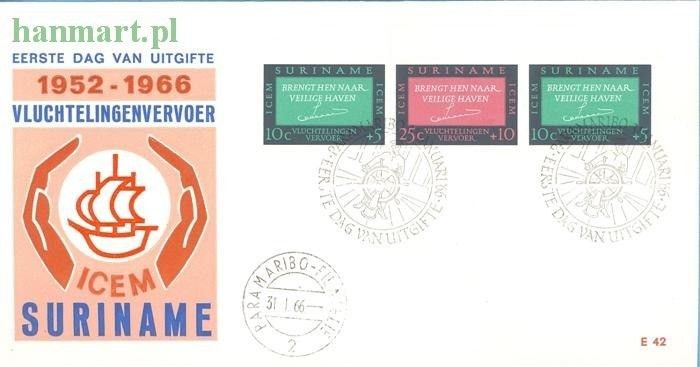 Znaczek Surinam 1966 FDC