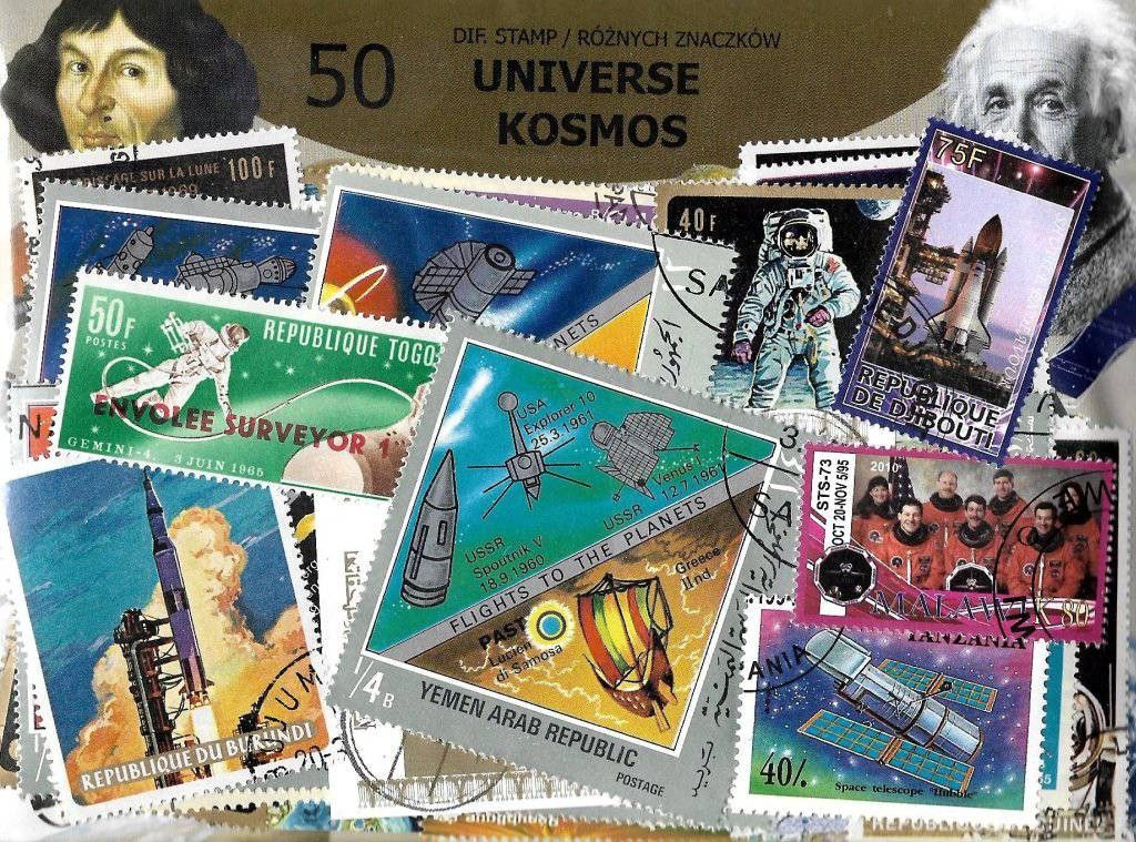 Znaczek Pakiet filatelistyczny KOSMOS 50 znaczkow