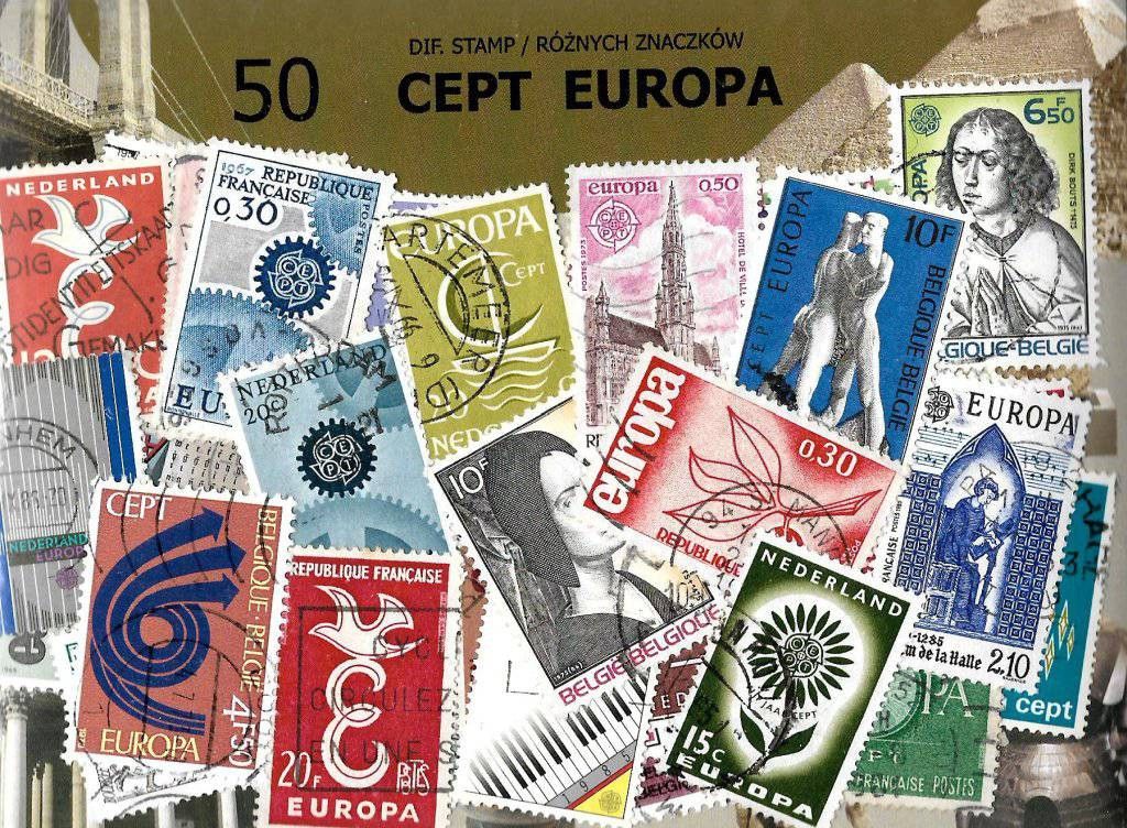 Znaczek Pakiet filatelistyczny CEPT EUROPA 50 znaczkow