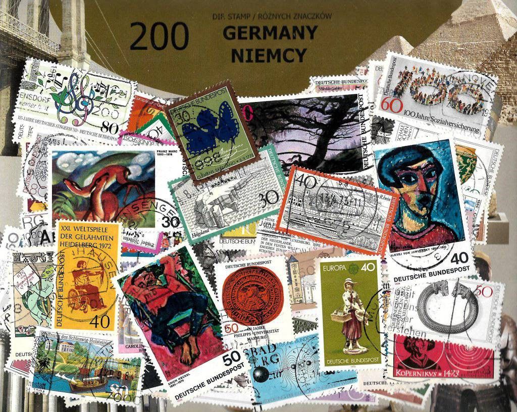 Znaczek Pakiet filatelistyczny NIEMCY 200 znaczkow
