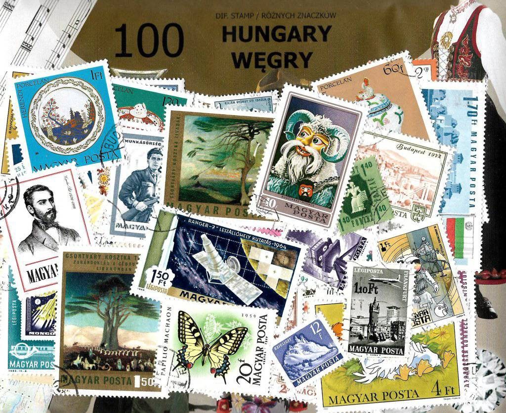 Znaczek Pakiet filatelistyczny WĘGRY 100 znaczkow