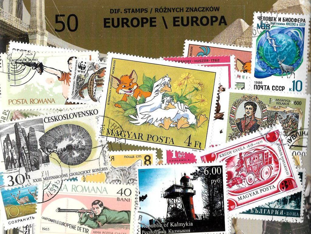 Znaczek Pakiet filatelistyczny EUROPA 50 znaczkow