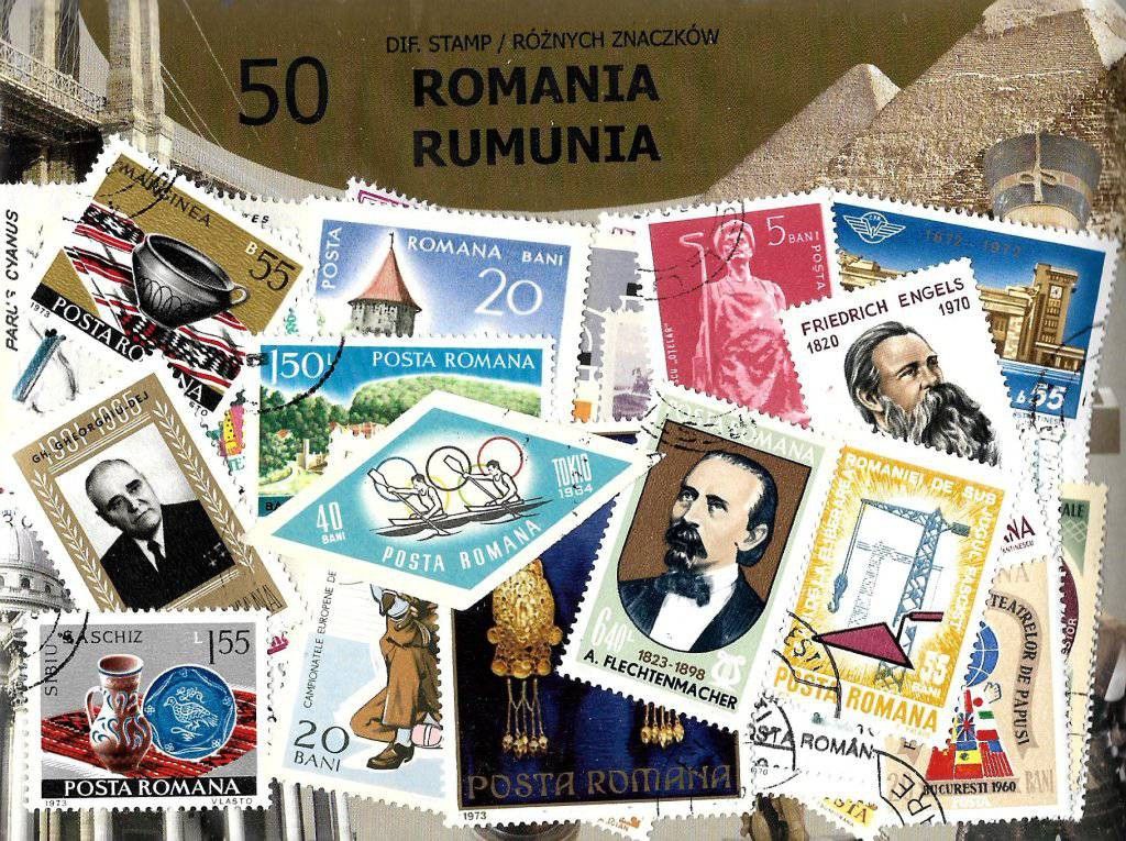 Znaczek Pakiet filatelistyczny RUMUNIA 50 znaczkow