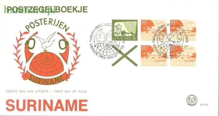 Znaczek Surinam 1976 Mi blatt 1 FDC