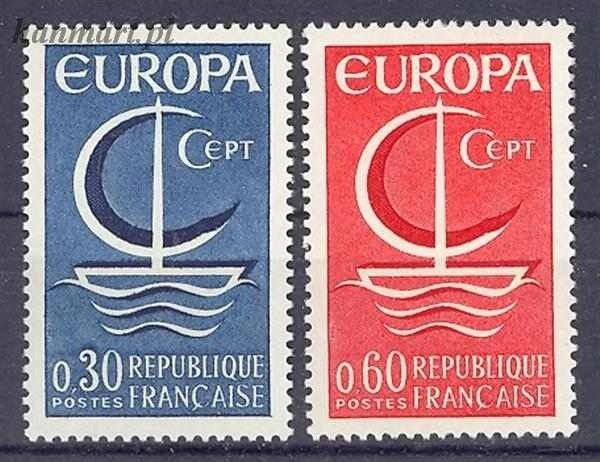 Znaczek Francja 1966 Mi 1556-1557 Czyste **