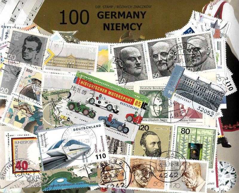 Znaczek Pakiet filatelistyczny NIEMCY 100 znaczkow