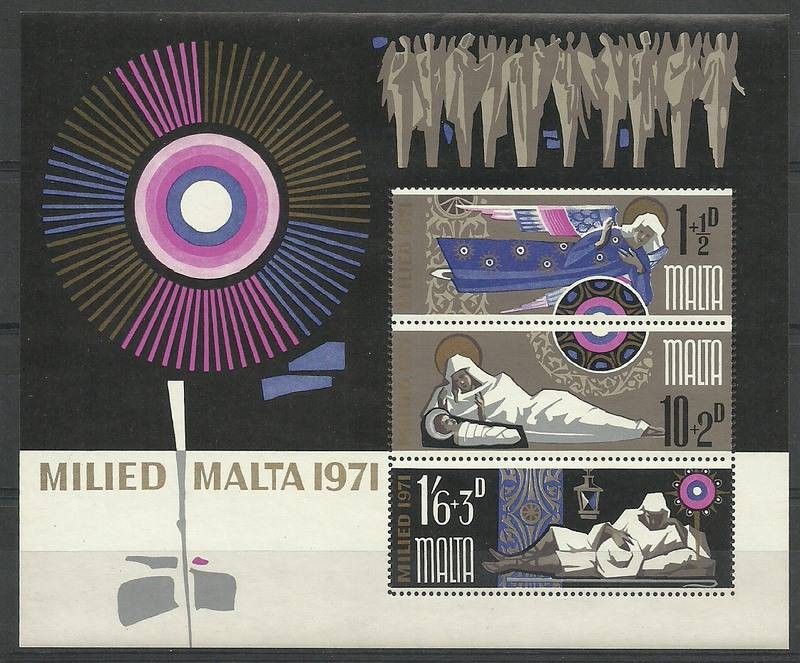 Znaczek Malta 1971 Mi bl 1 Czyste **