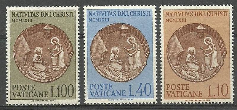 Znaczek Watykan 1963 Mi 439-441 Czyste **