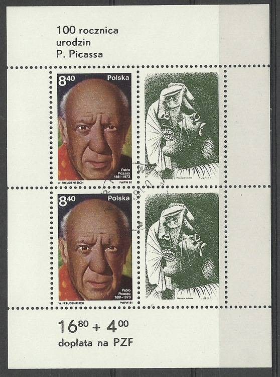 Znaczek Polska 1981 Mi abo bl 84 Fi bl 114 Stemplowane
