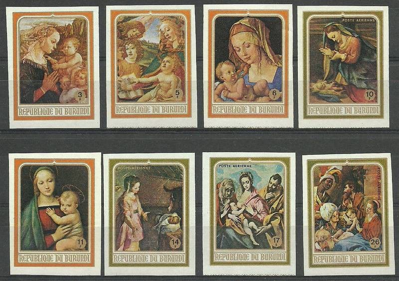 Znaczek Burundi 1968 Mi 458-465B Czyste **