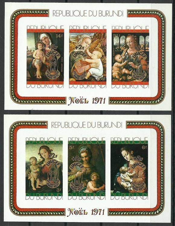 Znaczek Burundi 1971 Mi bl 54-55B Czyste **