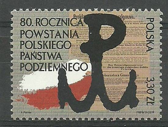 Znaczek Polska 2019 Mi 5157 Fi 5007 Czyste **