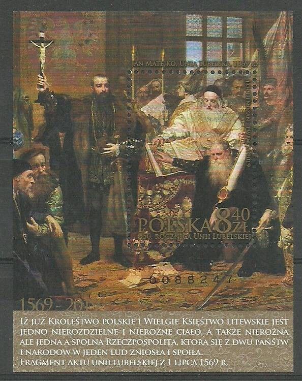Znaczek Polska 2019 Mi bl 288 Fi bl 336 Czyste **