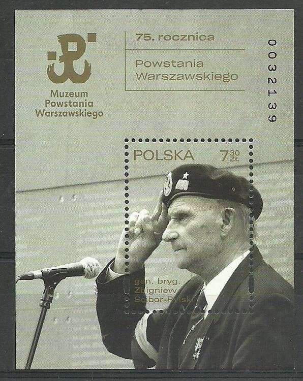 Znaczek Polska 2019 Mi bl 290 Fi bl 383 Czyste **